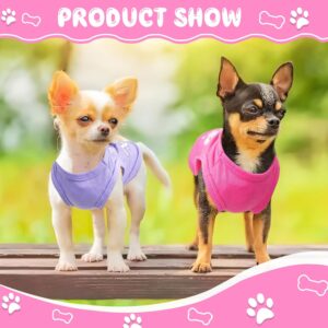 4 Pieces Puppy Clothes for Small Dogs Girl Summer Soft Puppy Clothes Cute Chihuahua Teacup Dog Clothes Female Dog Shirts Pet Clothing (X-Small)