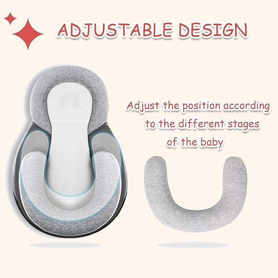 Baby Lounger Pillow for Infant Support Cushion Reflux Breastfeeding Pillow, Bottle Feeding, Tummy Time
