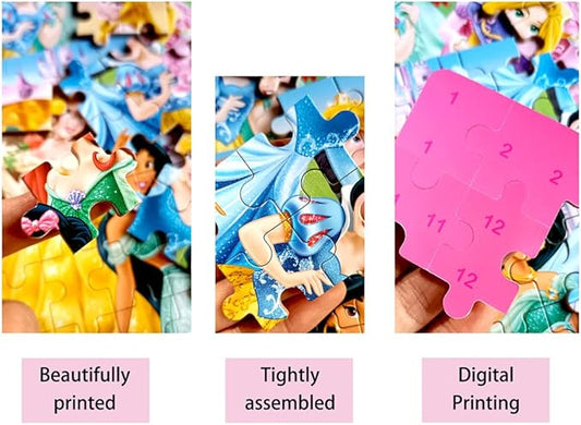 60 Piece Jigsaw Puzzles for Kids Ages 4-8 Educational Learning Toys for Boys & Girls Fun Puzzle Game with Sturdy Tin Box Storage Toddler & Preschool Children’s Activity