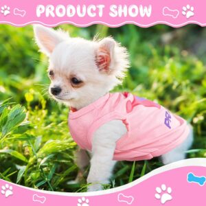 4 Pieces Puppy Clothes for Small Dogs Girl Summer Soft Puppy Clothes Cute Chihuahua Teacup Dog Clothes Female Dog Shirts Pet Clothing (X-Small)