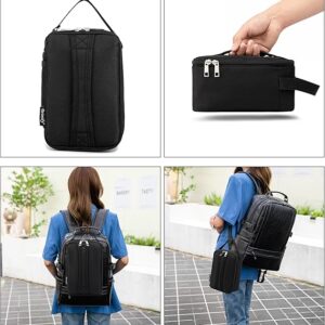 BEIMILY Mini Insulated Lunch Bag for Women Men, Portable Refrigerated Lunch Box,Soft Insulated Tote Cooler Bag for Work Camping Hiking Beach Picnic with Comfort Handle and Removable Hand Strap(Black)
