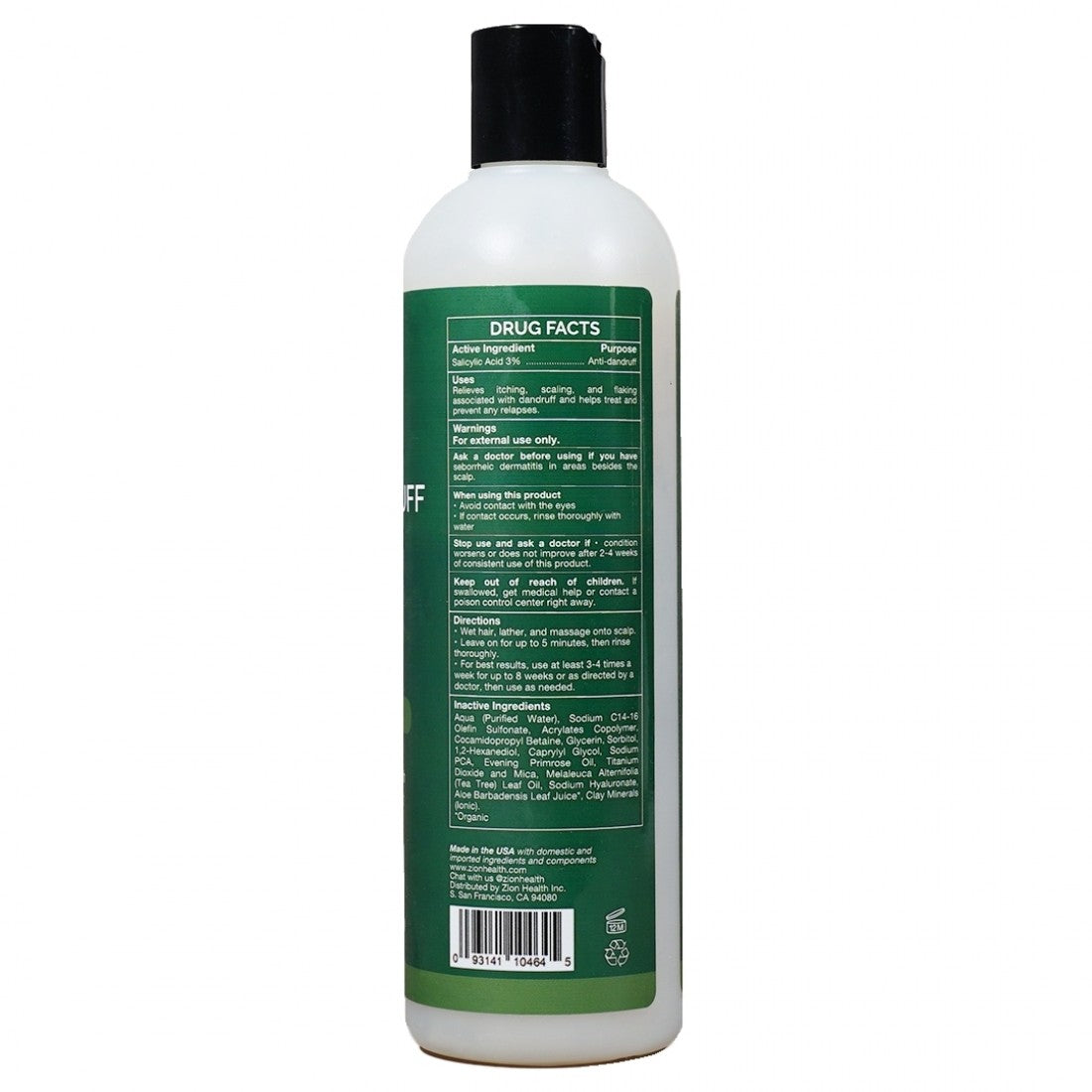 Zion Health Anti-Dandruff Shampoo 12oz