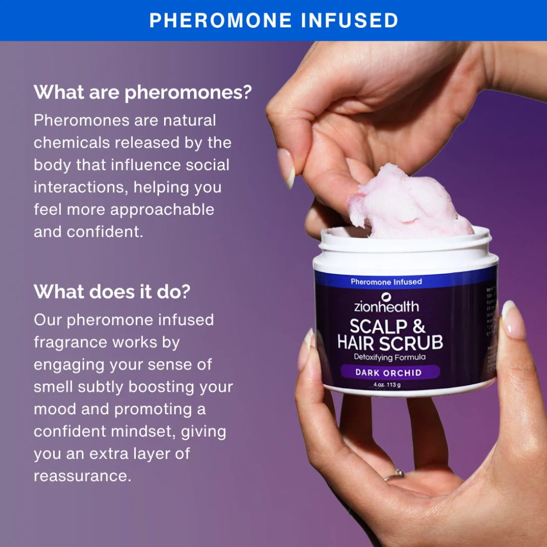 Deep Cleansing Scalp & Hair Scrub Pheromone Infused Dark Orchid