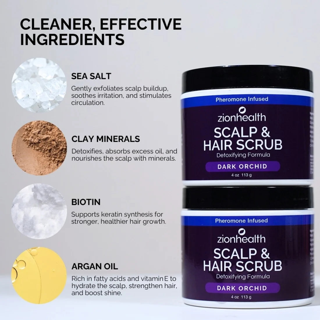 Deep Cleansing Scalp & Hair Scrub Pheromone Infused Dark Orchid