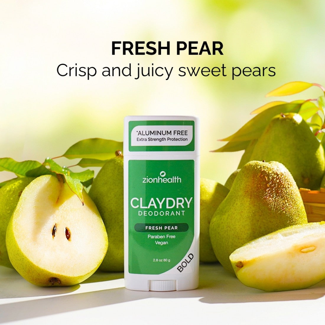 CLAYDRY™ BOLD Deodorant – Fresh Pear