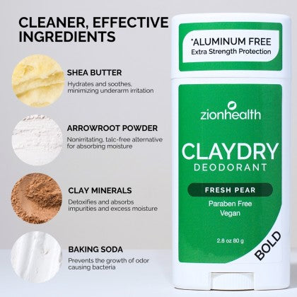 CLAYDRY™ BOLD Deodorant – Fresh Pear