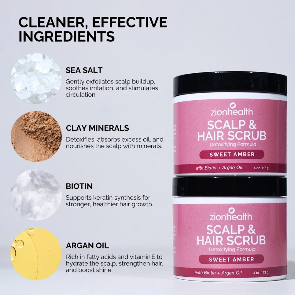 Deep Cleansing Scalp & Hair Scrub Sweet Amber